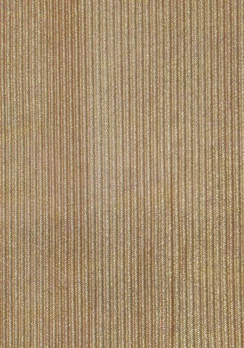 Golden Foil Printed Knit Pre Draped Saree Set