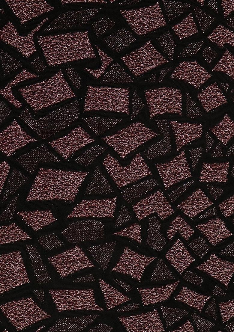 Black and copper Knit Lehenga Set