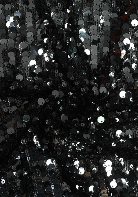 Grey Embellished Net Pre Draped Saree Set