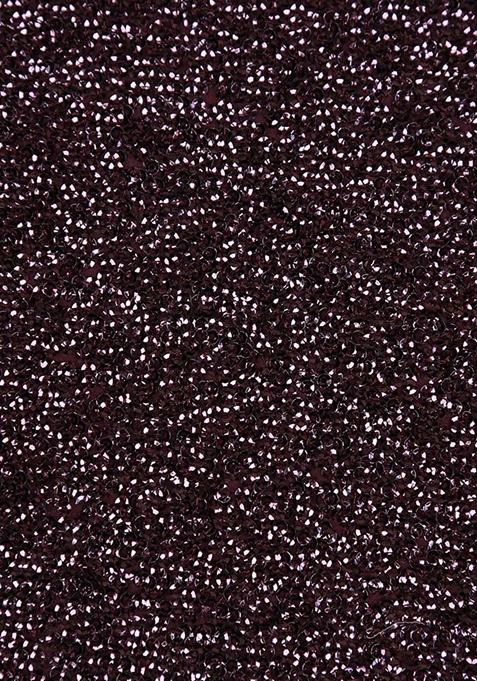 Wine Sequin Embellished Georgette Saree set