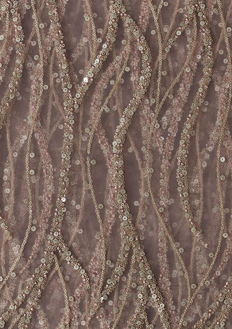 Gold Embellished Net Saree set - Indya