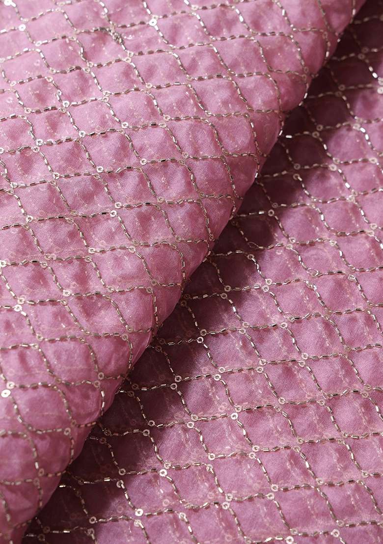 Gajri Pink Embroidered Organza Pre Draped Saree Set - Indya
