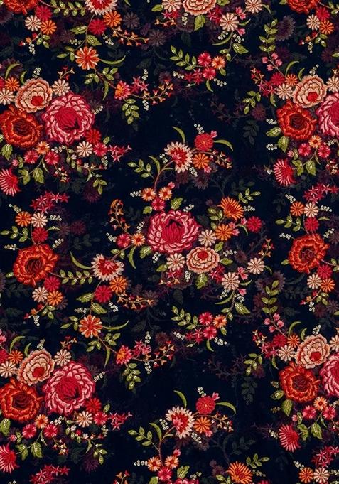 Black Embroidered Georgette Pre Draped Saree Set