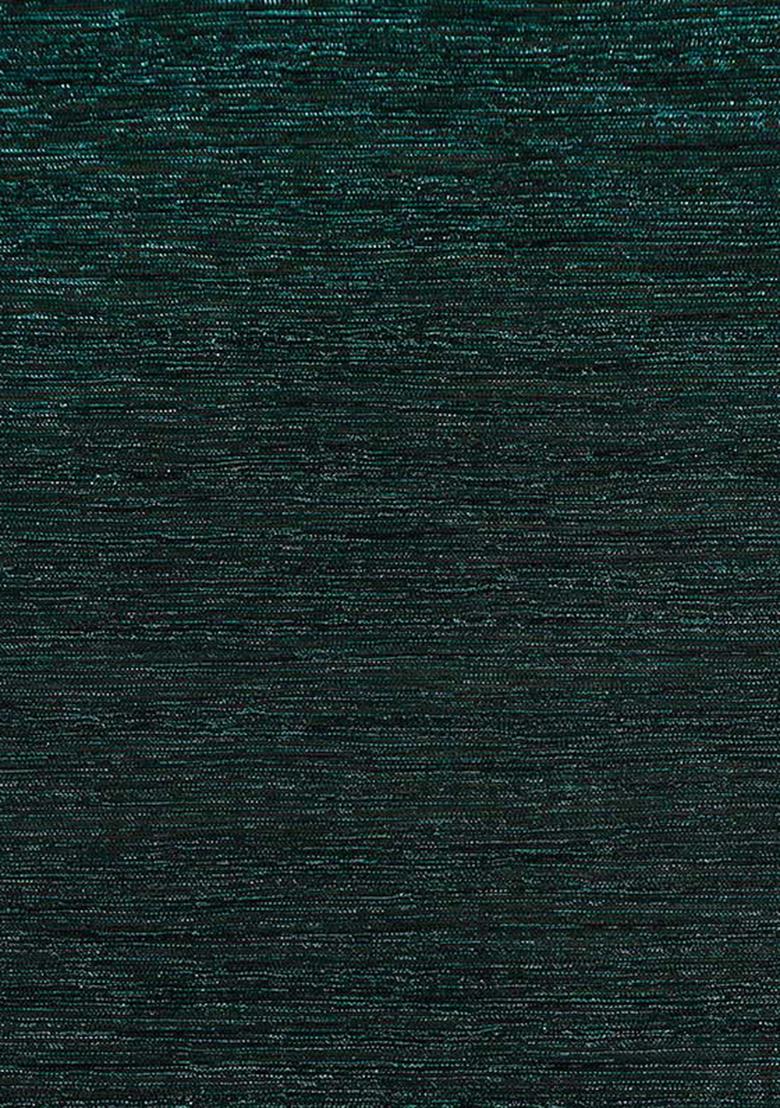 Green Glitter Pre Draped Saree Set