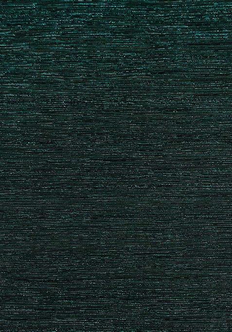 Green Glitter Pre Draped Saree Set