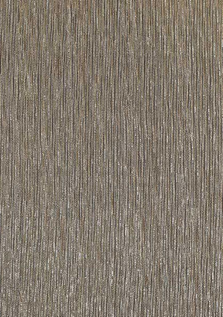 Beige Glitter Polyester Pre Draped Saree Set - Indya