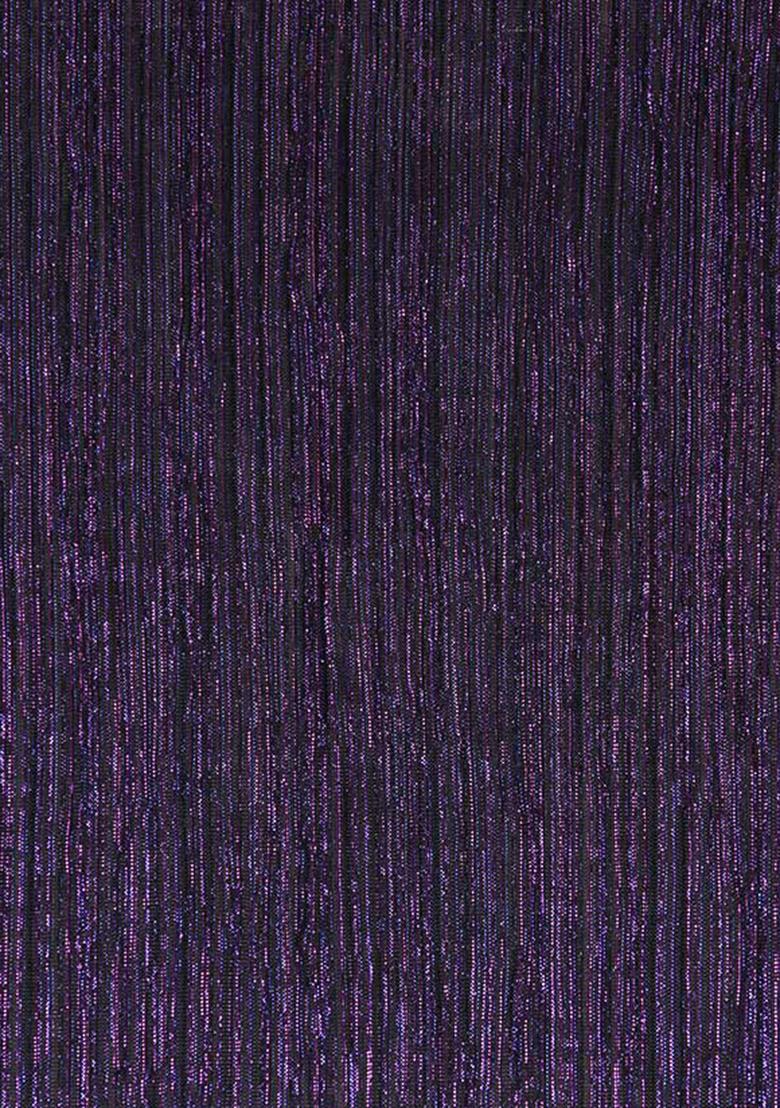 Blue Glitter Polyester Pre Draped Saree Set - Indya