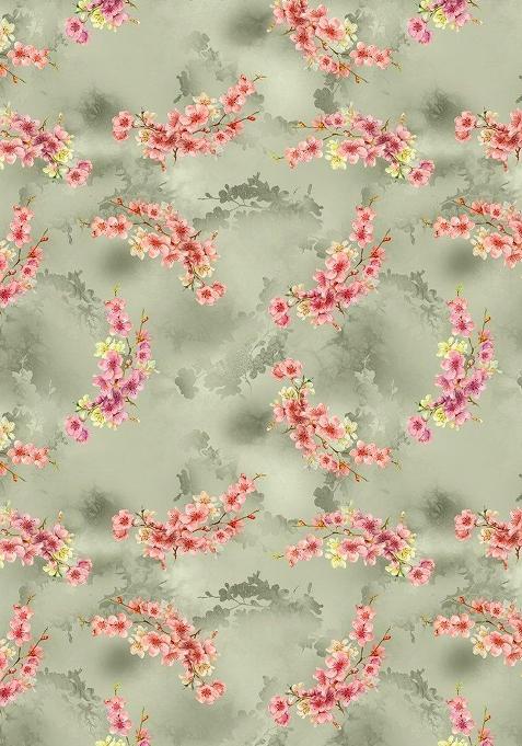 Grey Printed Satin Pre Draped Saree Set