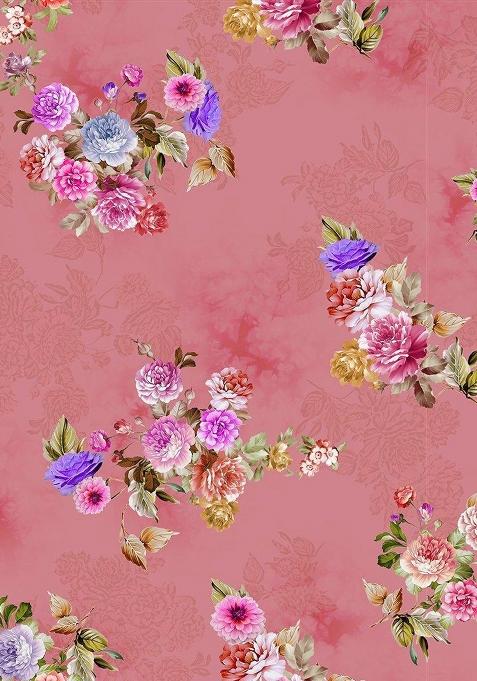 Pink Printed Satin Pre Draped Saree Set