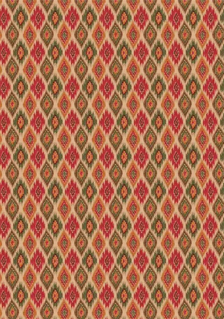 Multicolor Printed Chinon Pre Draped Saree Set - Indya