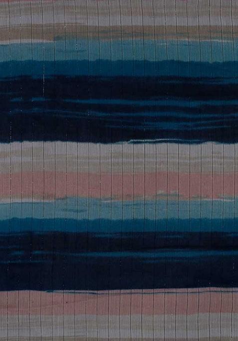 Multicolor Printed Chiffon Pre Draped Saree Set