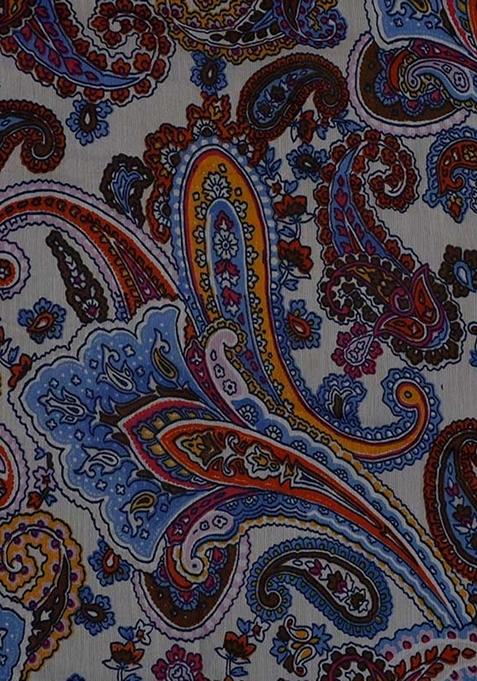 Multicolor Printed Chiffon Pre Draped Saree Set