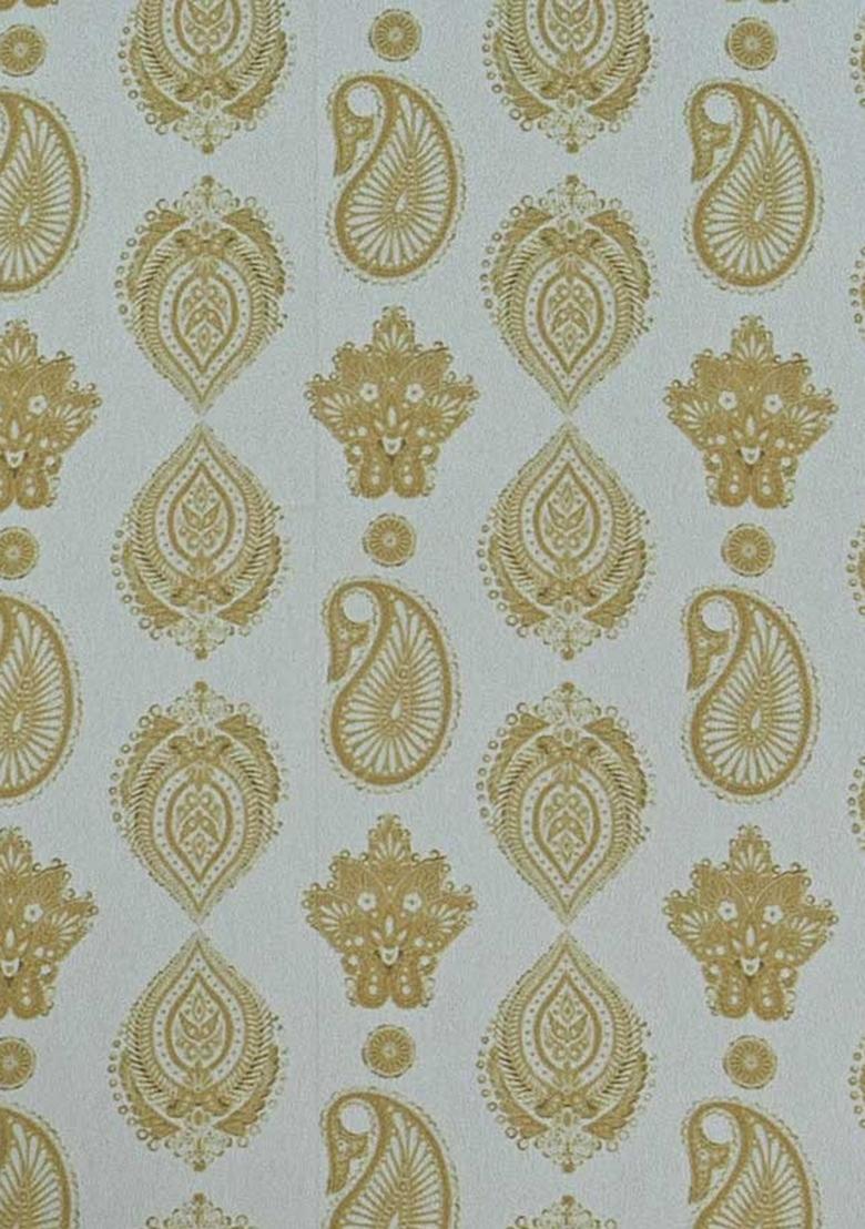 White Printed Chiffon Pre Draped Saree Set - Indya