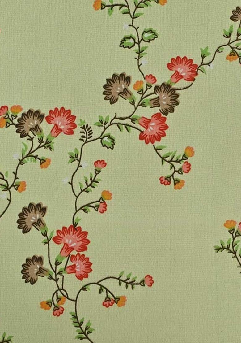 Yellow Printed Georgette Pre Draped Saree Set - Indya