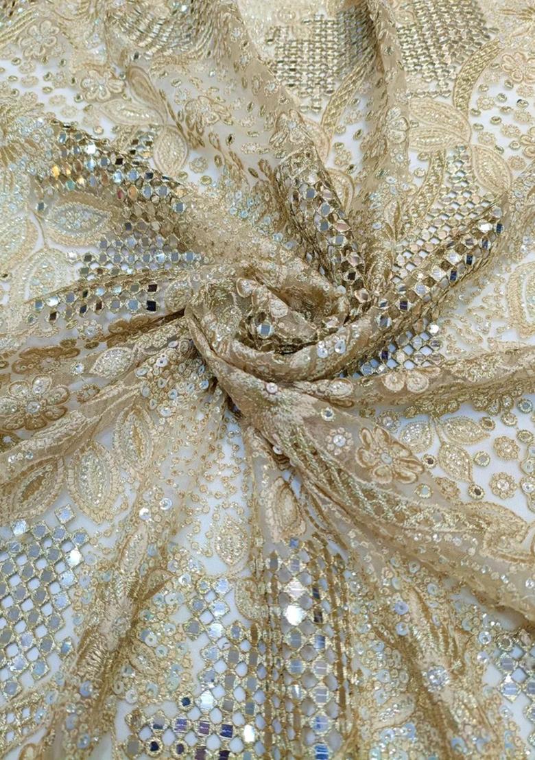 Mustard Embellished Blouse With Pre Draped Saree Set