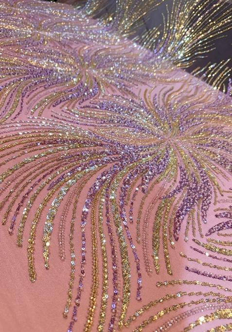 Black Embellished Blouse With Pre Draped Saree Set