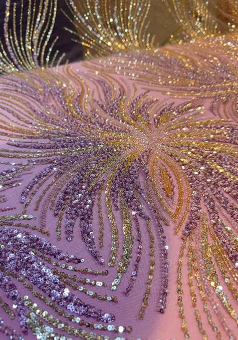 Black Embellished Blouse With Pre Draped Saree Set