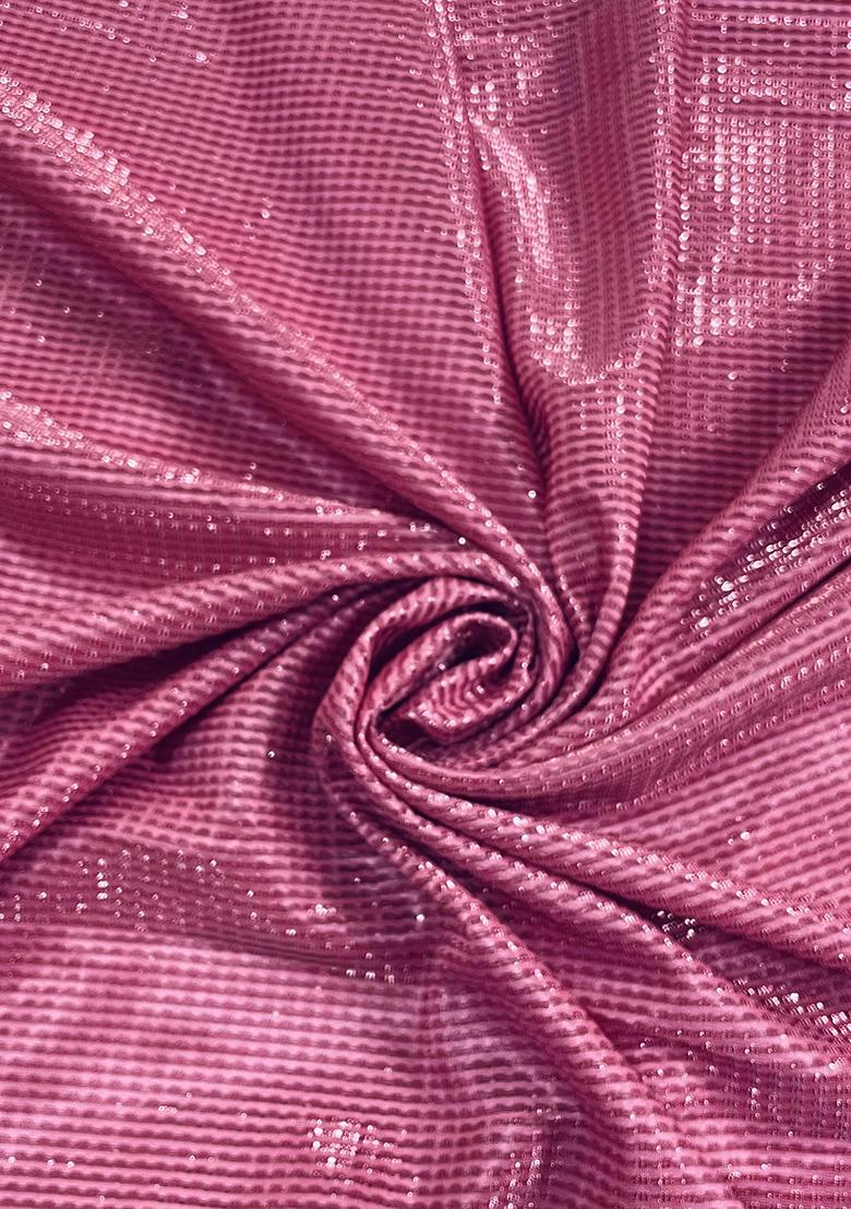 Purple Stripe Shimmer Pre Draped Saree Set