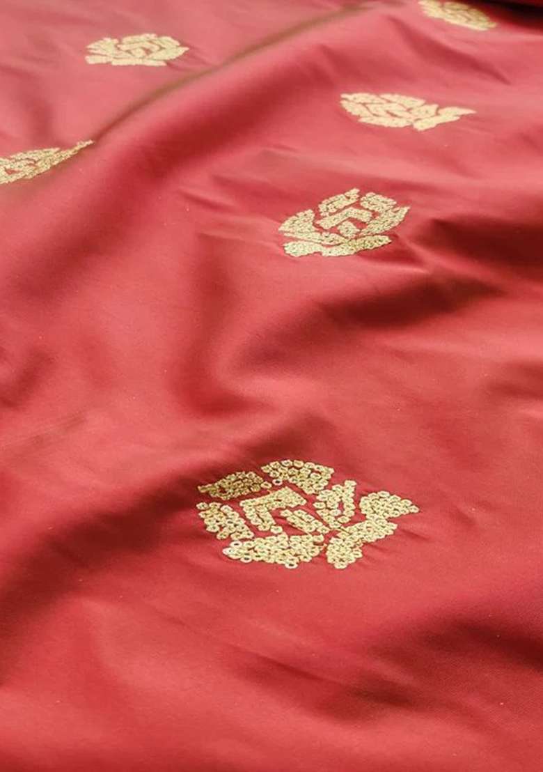 Fuchsia Pink Chinon Printed Pre Draped Saree Set - Indya