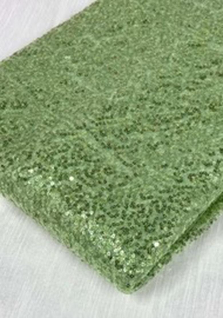 Emerald Green Georgette Embroidered Pre Draped Saree Set - Indya