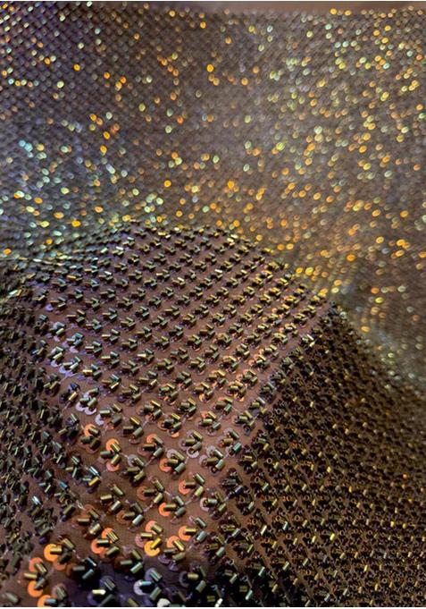 Deep Brown Georgette Embellished Blouse Pre Draped Saree Set