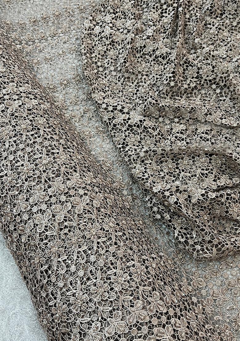 Silver Georgette Embroidered Blouse Pre Draped Saree Set