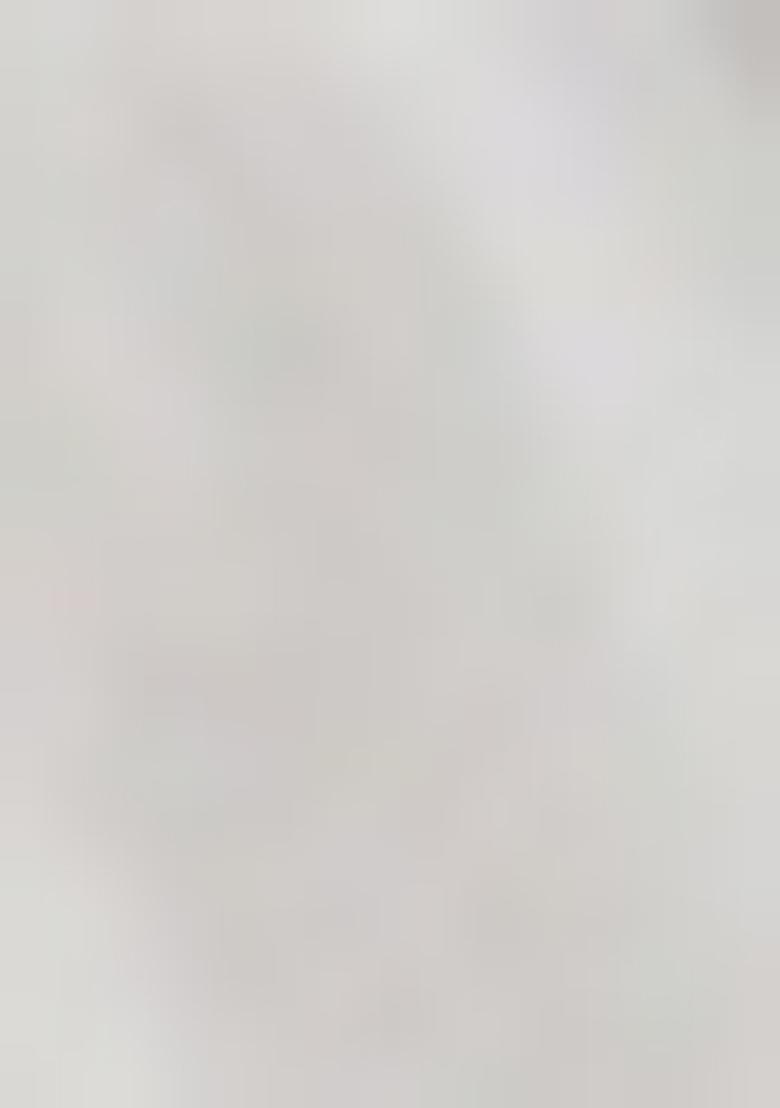 White Satin Printed Pre Draped Saree Set