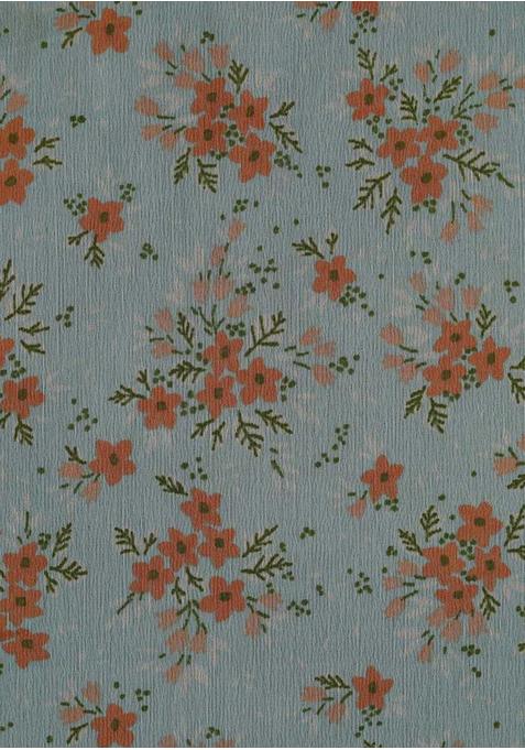 Blue Digital Print Chiffon Pre Draped Saree Set