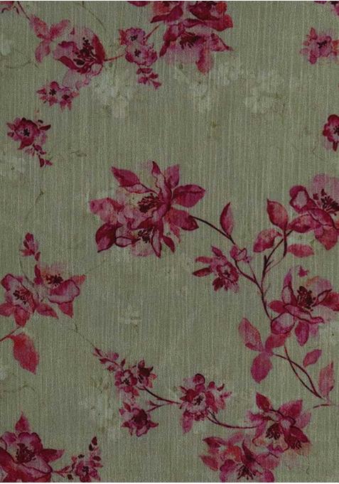 Cream Sequin Embroidered Chiffon Pre Draped Saree Set