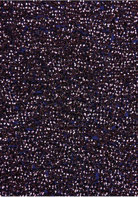 Purple Sequin Blouse Georgette Pre Draped Saree Set