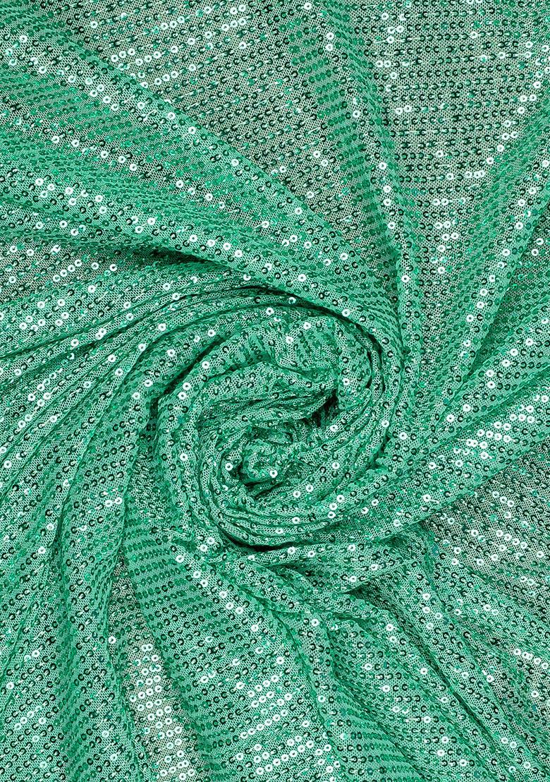 Turquoise Embellished Blouse Georgette Pre Draped Saree Set