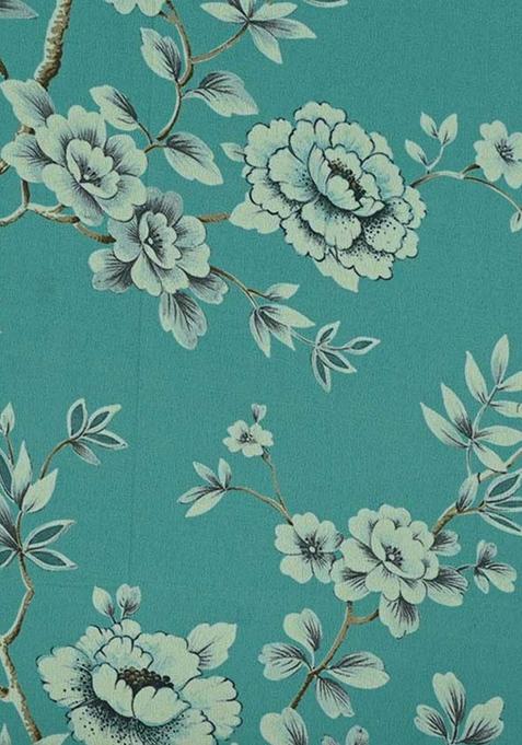 Light Green Printed Georgette Lehenga Set