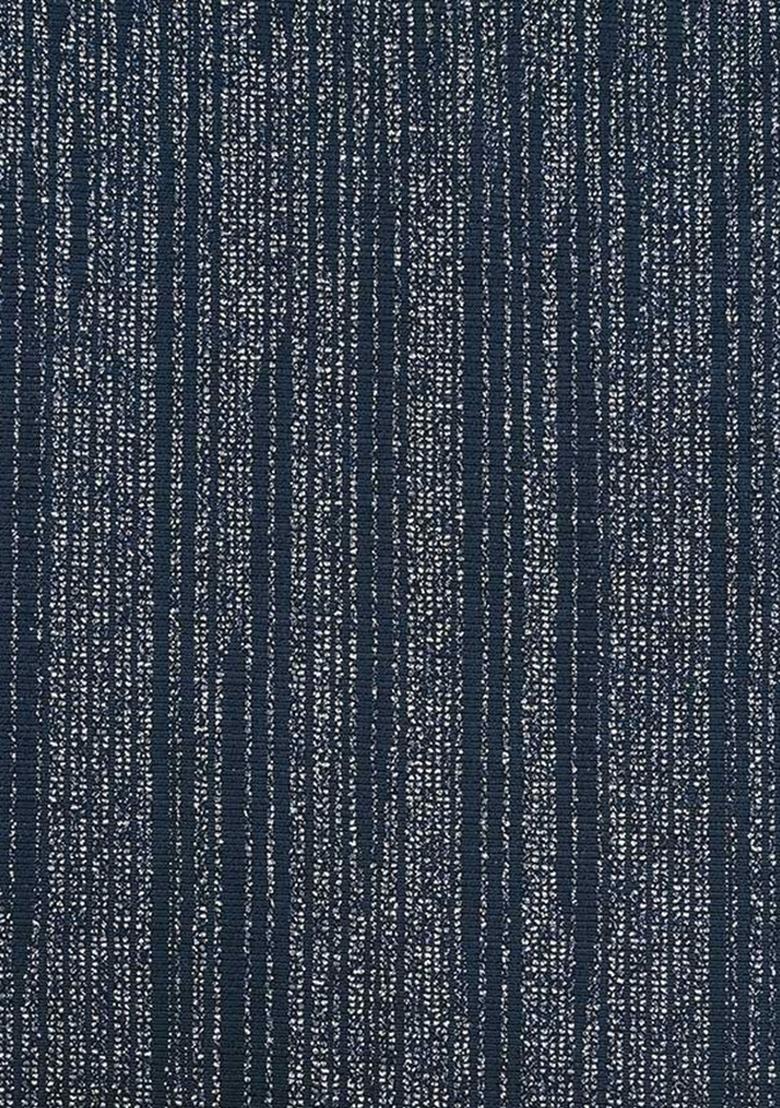 Teal Blue Embellished Lurex Pre Draped Saree Set