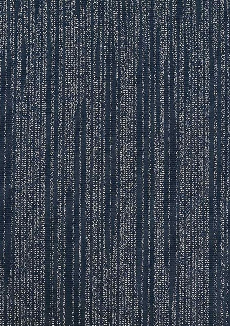 Teal Blue Embellished Lurex Pre Draped Saree Set