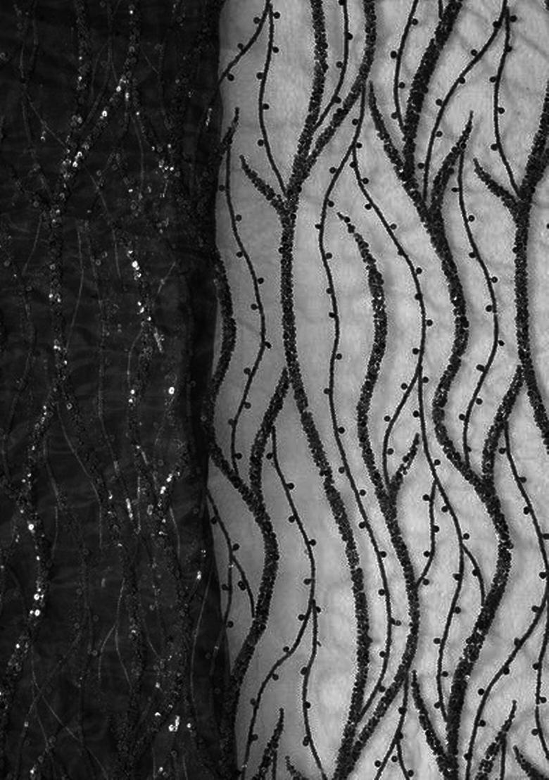 Grey Embellished Blouse Georgette Pre Draped Saree Set - Indya