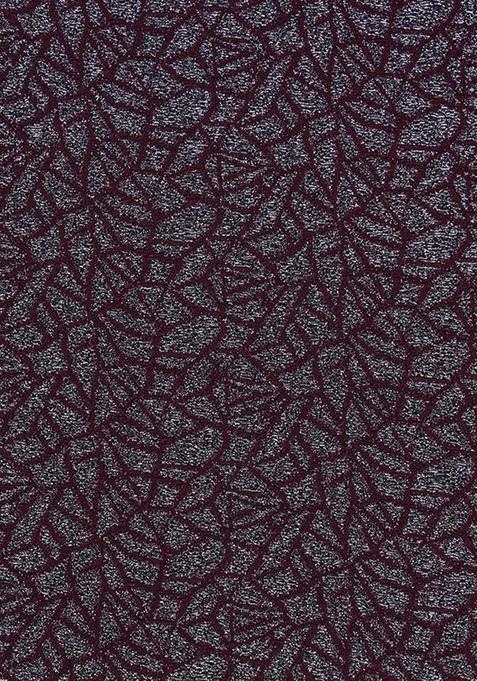 Wine Self Design Lurex Knit Pre Draped Saree Set