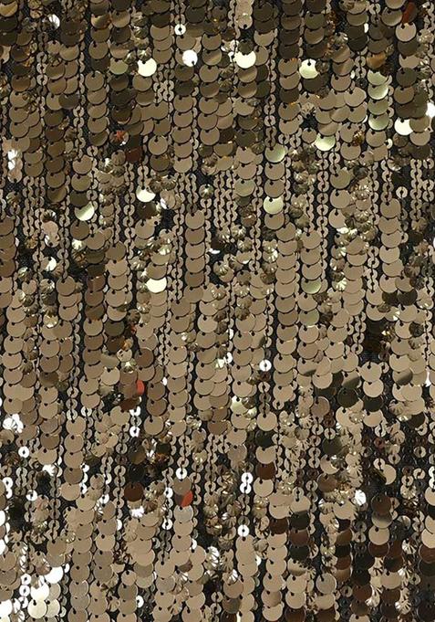 Golden Embellished Blouse Georgette Pre Draped Saree Set