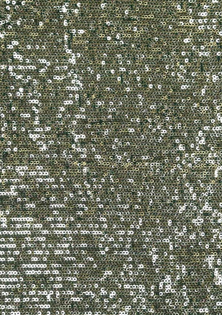 Green Embellished Blouse Georgette Pre Draped Saree Set