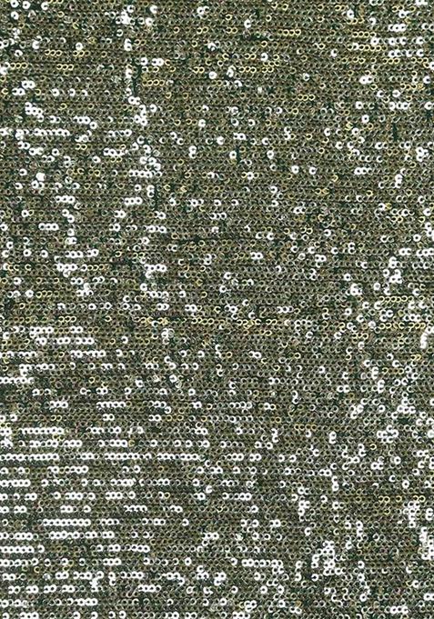 Green Embellished Blouse Georgette Pre Draped Saree Set