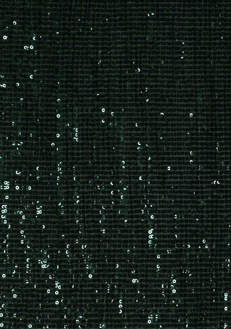 Green Sequin Blouse Georgette Pre Draped Saree Set