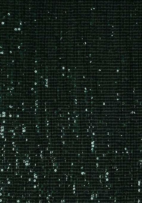 Green Sequin Blouse Georgette Pre Draped Saree Set