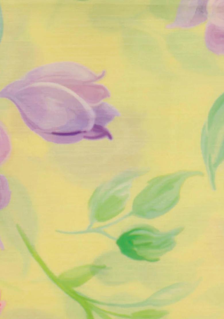 Yellow Printed Satin Pre Draped Saree Set