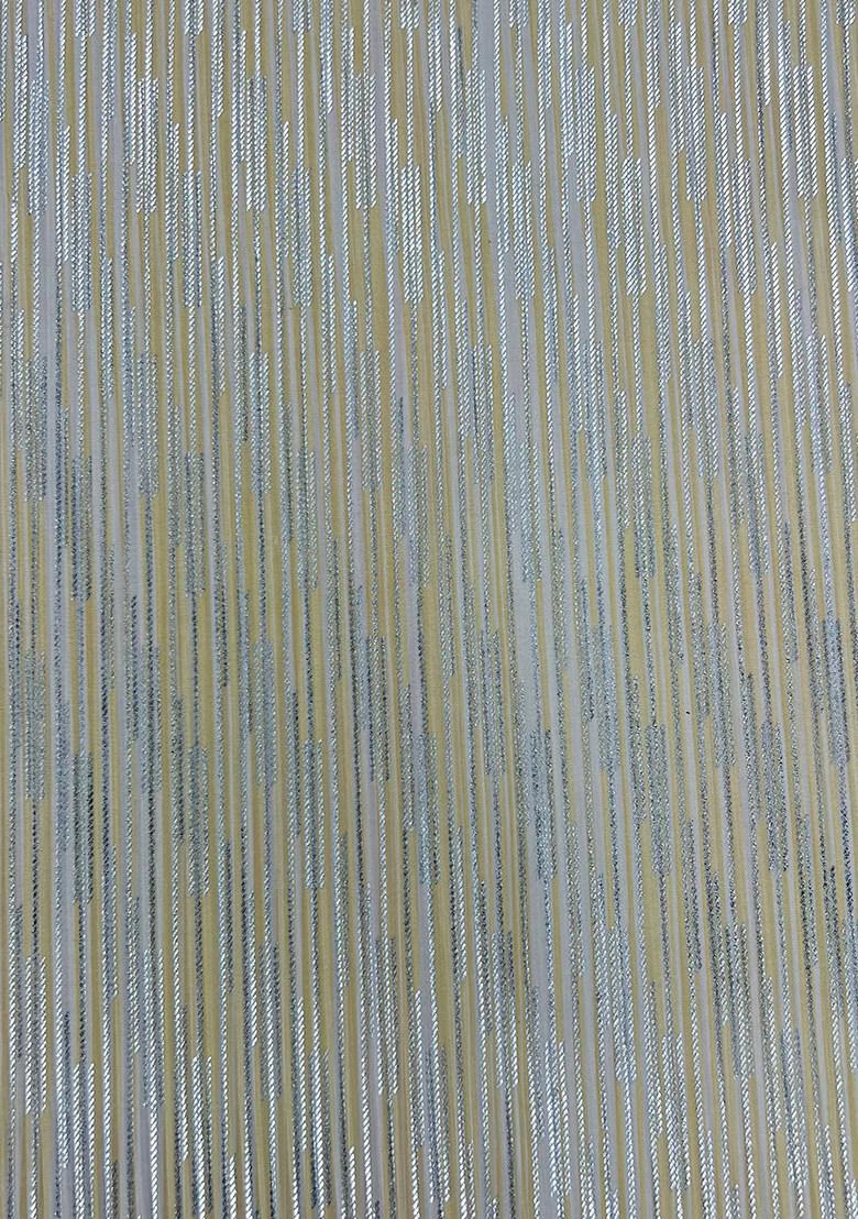 White Self Design Lycra Pre Draped Saree Set