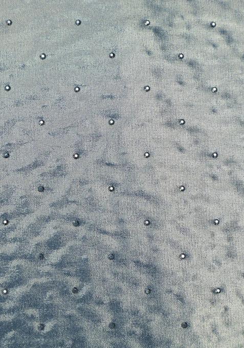 Grey Stone Work Satin Pre Draped Saree Set