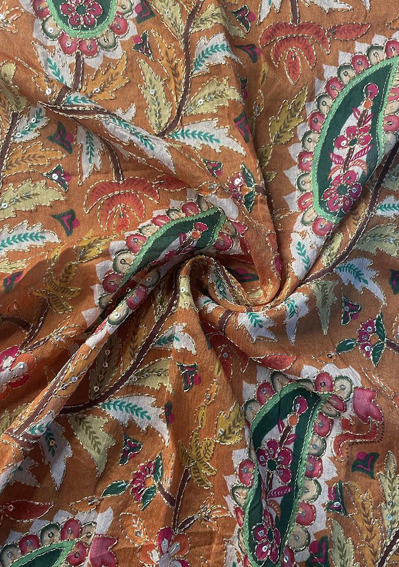 Red Embroidered Blouse Georgette Pre Draped Saree Set