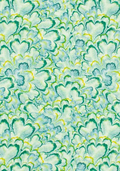 Sea Green Printed Crepe Pre Draped Saree Set