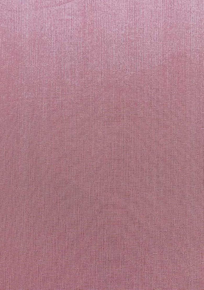 Light Pink Solid Tissue Pre Draped Saree Set