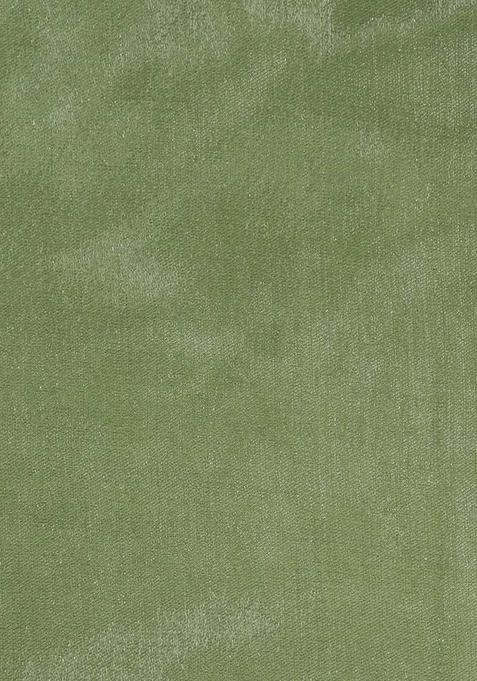 Lime Green Solid Organza Pre Draped Saree Set