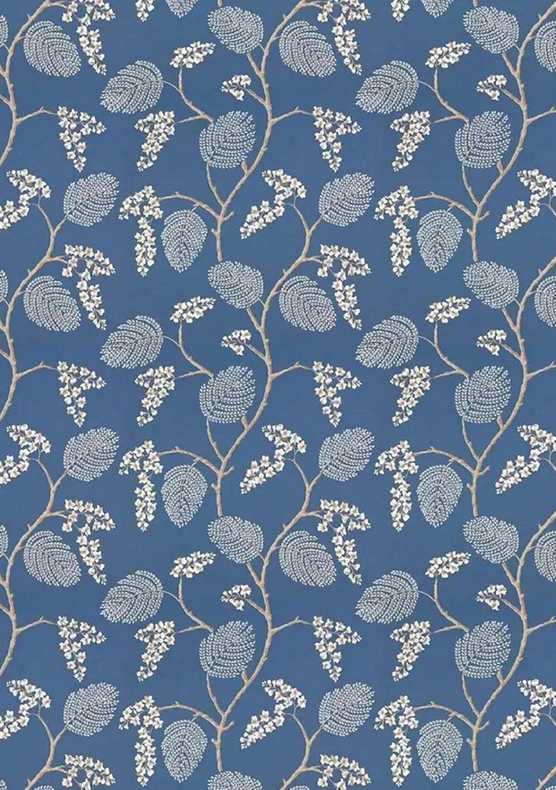 Blue Printed Rayon Pre Draped Saree Set - Indya