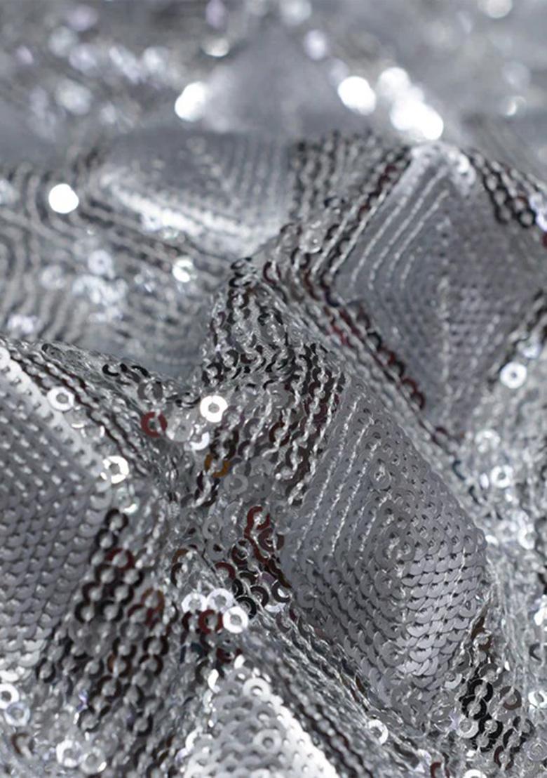 Golden Embellished Georgette Pre Draped Saree Set